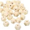 uxcell Perline Esagonali in Legno Naturale 18mm 60 Pezzi Grezzi per Artigianato