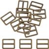 uxcell 10 Pcs Fibbia Scorrimento Tri-glide in Metallo, per Strap Fastener, 25mm Rame