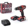 Einhell Set Trapano Percussione con Batterie TE-CD 18/40 Li-i +64, 2x2.0 Ah, PXC