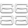 uxcell 4 Ganci per Cintura 7x34mm in Lega di Zinco per Backpack, Argento