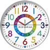 da parete silenzioso 8 pollici per bambini numeri con codice colore per
