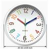da parete silenzioso 8 pollici per bambini numeri con codice colore per
