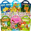Aannanl 6 Pezzi Libri Stickers Bambini Attacca Stacca,Giochi da Viaggio | 300+ R