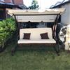 FP-TECH DONDOLO DA GIARDINO 3 POSTI CON TETTO PARASOLE DIVANO LETTO ALTALENA INC