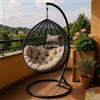 POLTRONA SOSPESA IN ACCIAIO POLYRATTAN CM195X105 ESTERNO GIARDINO DONDOLO RELAX