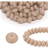 uxcell Per 110Pcs Perline in Silicone 14mm Lenticchie per Bijoux, Colore Beige Chiaro