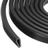 uxcell Fascia in Gomma U 13.1ft per Bordo 4mm, 6x10mm Nero