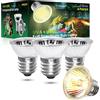 Luxvista E27 Lampadina di Riscaldamento per Rettili, UVA UVB Lampada Alogena 50W
