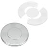 uxcell Per Wall Split Flange 115mm/4.5\" OD, 2 Pcs Placca Scudo, Bianco/Argento
