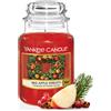 Yankee Candle Candela profumata in giara grande | Red Apple Wreath | Durata Fino