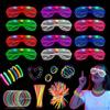 Corpower Braccialetti Luminosi Fluorescenti 62 Pezzi, 12 Occhiali LED Occhiali Luminosi p
