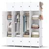 HOMIDEC Armadio Guardaroba Modulare di 20 Cubi, Portatile con 3 Barre per Append