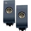 Does not apply 2X Presa Antenna TV Bticino Living Light Compatibile Nera Connettore F Diretta