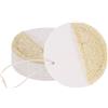 uxcell 10Pz Spugna naturale Luffa 3.4''x3.4''x0.4'' per Cucina con Corda, Bianco