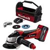 Einhell Smerigliatrice angolare a batteria TE-AG 18/115 Li Kit Power X-Change (1