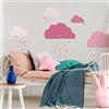 Ambiance Sticker Adesivi da parete per bambini - Decorazione della camera dei bambini - Adesivo da parete per cameretta bambini, motivo: nuvole scandinavo, H60 x L70 cm