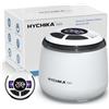 HYCHIKA BETTER TOOLS FOR BETTER LIFE Pulitore Ultrasuoni Apparecchio Denti con UV-C,Impermeabile,48kHz Cleon Pod con Timer,4 Modalità,200mL,Ideale per la Pulizia di Protesi,Allineatori,Paradenti e Bite Notturni,Bianco.