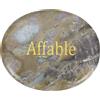 Per Affable Pietra Ansia 1.8"x1.5" con Parole Motivazionali, Blu Marrone