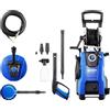 Nilfisk Idropulitrice Nilfisk E 145 Bar + spruzzatore di schiuma + pulitore per terrazze + spazzola rotante + tubo di scarico e tubo flessibile (2100 W)