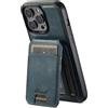 Does not apply EUCAGR Magsafe Custodia magnetica in pelle a portafoglio Blue For iPhone 14