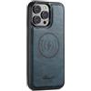 Does not apply EUCAGR Magsafe Custodia magnetica in pelle a Alone Case Blue For iPhone 14