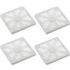 uxcell 90mm Ventola Dito Griglia,4pz per 90x90mm Scarico Ventole,Bianco