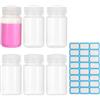 6Pcs Bottiglie 4.4oz PP lab, trasparenti, antigoccia