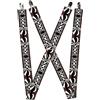 Buckle-Down Suspenders, Corset Lace Up Bow Red Plaid Black 1.5-Inch Wide Regular