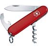 Victorinox Swiss Army Knife Waiter - Coltellino Multiuso 9 Funzioni - Rosso | Ideale per campeggio e sommelier con cavatappi, lama grande e apribottiglie. Compatto 84 mm, 35 g. Prodotto in Svizzera
