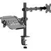 PureMounts Supporto laptop e monitor VESA 75/100 girevole inclinabile