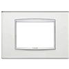 Vimar Serie Eikon - Placca Classica 3 Moduli Glass Eikon Argento Mirror