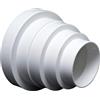 Per Cucina Gamma Cappa Ventilazione Tubo Adattatore Plastica 80mm fino 150mm Mis