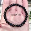 Bracciale perline Onice Nera Ossidiana Pietra Preziosa Naturale Com
