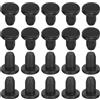 uxcell 30 tappi in gomma nera per fori 3.5mm/0.14", per plug 3.8mm