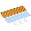 uxcell M.2 Dissipatore Kit 70x22x3mm Dorato Tono Silicone Termico Tamponi per 2280 SSD