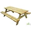 TAVOLO CON PANCHE PANCHINE PIC-NIC PIC NIC LEGNO IMPREGNATO 200X148X70 PARCO