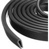 uxcell Fascia a U in gomma 13.1ft per bordo 4mm, 8x18 mm nero