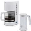 Briebe Elegance Set Macchina Caffè Americano con Filtro 10 Tazze + Montalatte Elettrico