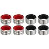 uxcell 8 Pezzi Fascette per Bottiglie di Vino per Bevande, Nero/Rosso (Lucido&Flanella)