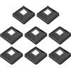 uxcell Fodera per palo 3.4x3.4 pollici, copribase plastica per colonna - 8pz (Nero)