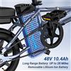 EBIKE Bici Elettrica Pieghevole E-Bike 14" E14/E14 Pro 48V 10,4/15,6Ah 25km/h