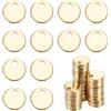 uxcell 50Pcs Charm Pendenti in Acciaio Inossidabile 6mm/0.24\" Oro per Stamping