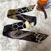 HERMÈS Sciarpa Hermes The Three Graces Twilly nera oro tortora giraffa seta Alice Sh...