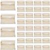 uxcell 36 Pcs Borsellini Viaggio Flanella 4.3x3.1 Pollici con Cerniera Perle Beige