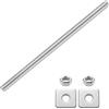 uxcell Barra Filettata Completa, M10 x 200mm Acciaio Inox 304 Con Dadi E Rondelle