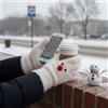 Guanti Invernali Touchscreen per Adulti con Design Pupazzo di Neve, per le