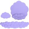 uxcell Cuscino polso per tastiera in memory foam con tappetino e portabicchieri viola