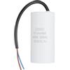 uxcell CBB60 60uf 450V 2 fili 50/60Hz 102x50mm bianco per auto