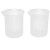 Uxcell 2pz 100mL 3.4oZ nitido plastica graduato mira coppa tazza per laboratorio