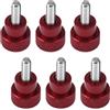 No 6 Pezzi M4x10mm Filettature A Testa Zigrinata Alta Manopole Lega di Al9790